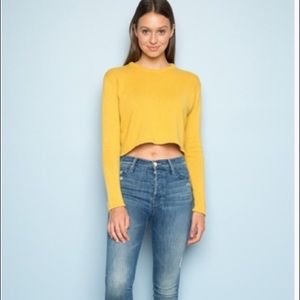 Brandy Melville Yellow Francesca Sweater